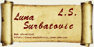 Luna Šurbatović vizit kartica